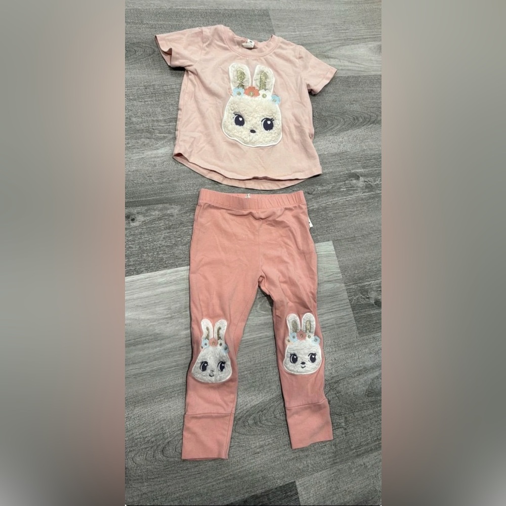 Huxbaby Blush Bunny Leggings